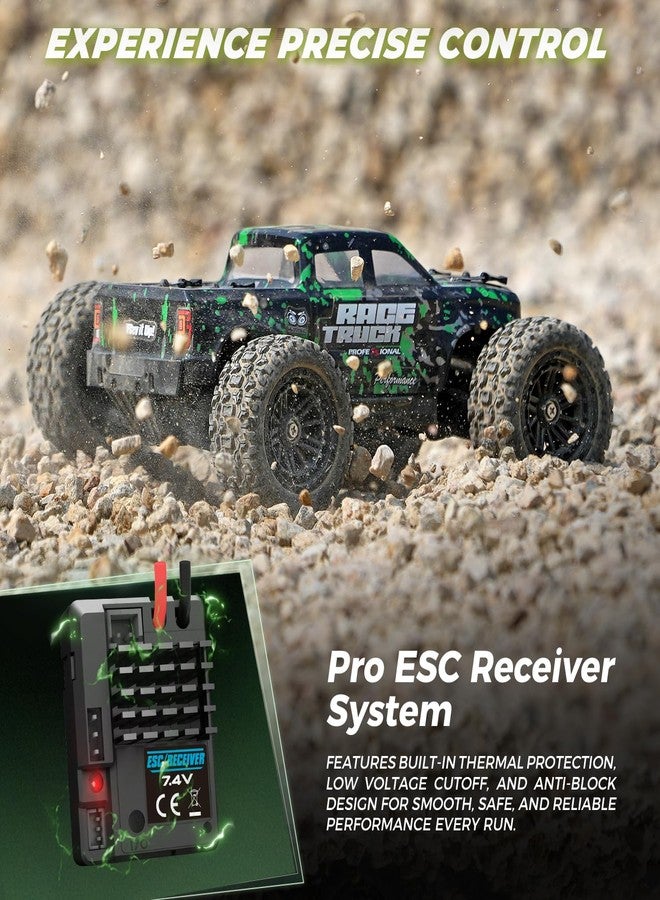 HAIBOXING 1:18 Scale RC Truck 18859E, 4X4 Off-Road Vehicle with Speeds up to 36km/h, Hobby Grade 2.4GHz Remote Control, Water-Resistant Electronics, Two 7.4V Li-Po Batteries for Extended Playtime - Image 5